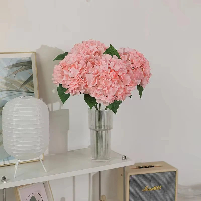 58CM Artificial Hydrangea Bouquet – Realistic Silk Flowers for Home & Wedding Décor