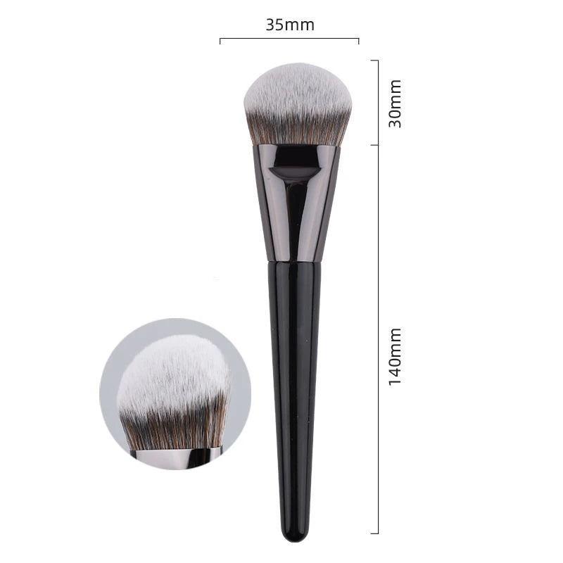 Pinceau de fond de teint professionnel  tête de balai fond de teint liquide ombre correcteur pinceaux femmes visage Base maquillage outils de beauté