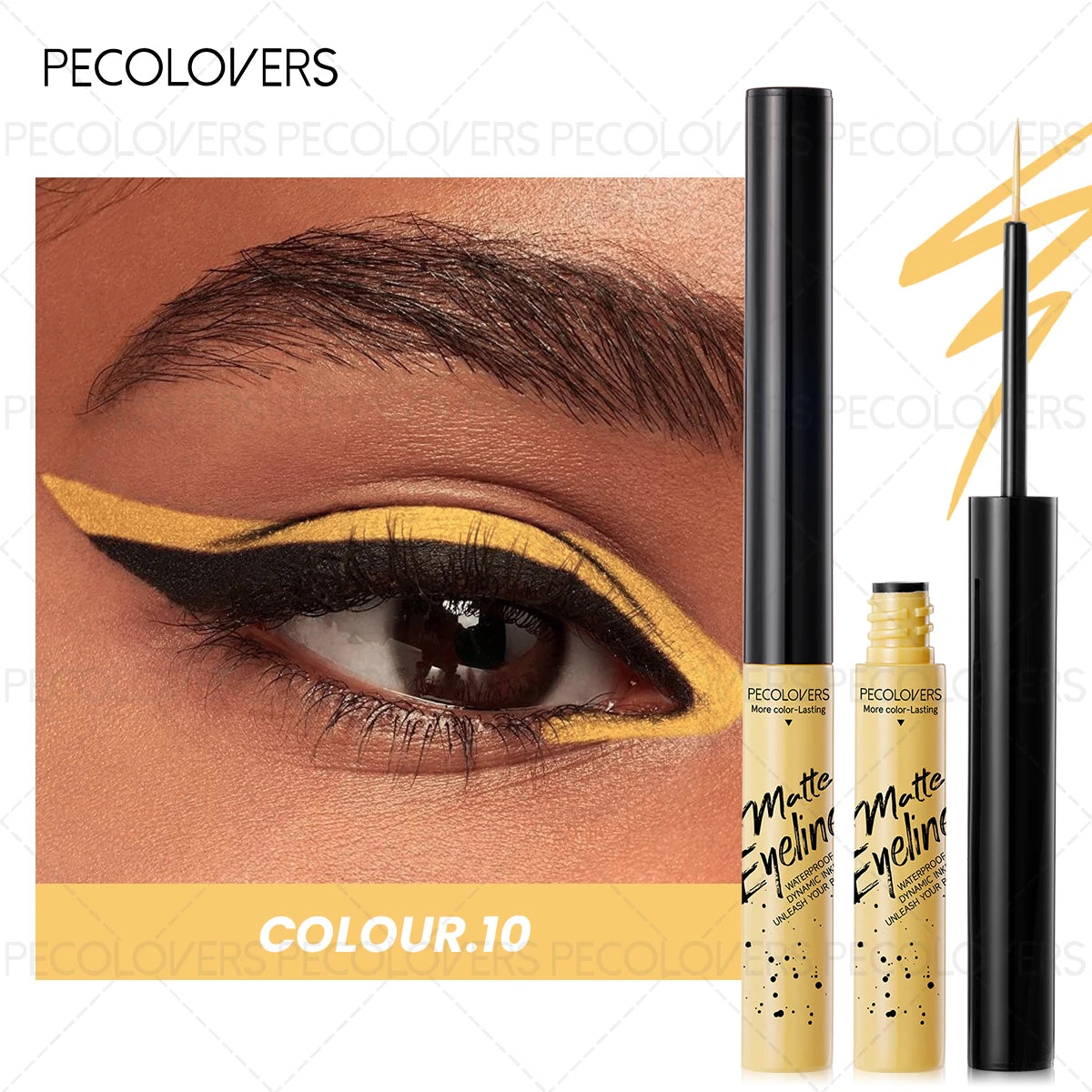 1 crayon eyeliner liquide mat waterproof longue tenue, sans bavure, idéal pour les cadeaux de Noël, Halloween et Thanksgiving.