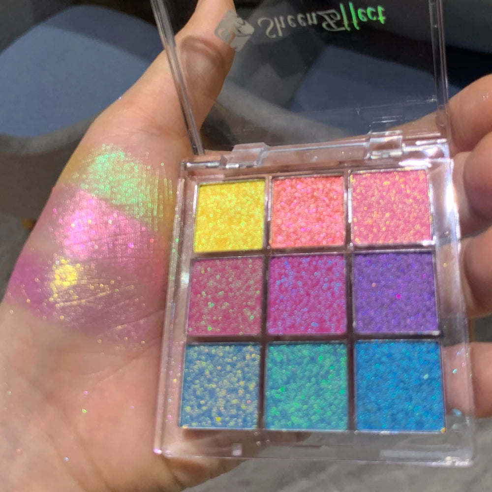 Palette de Fards à Paupières 9 Couleurs — Maquillage Haut de Gamme, Cosmétiques de Qualité