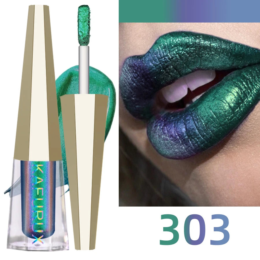 Pigments changeants chromés caméléon liquide rouge à lèvres ou fard à paupières brillant longue durée Multichrome haute qualité brillant à lèvres maquillage des lèvres