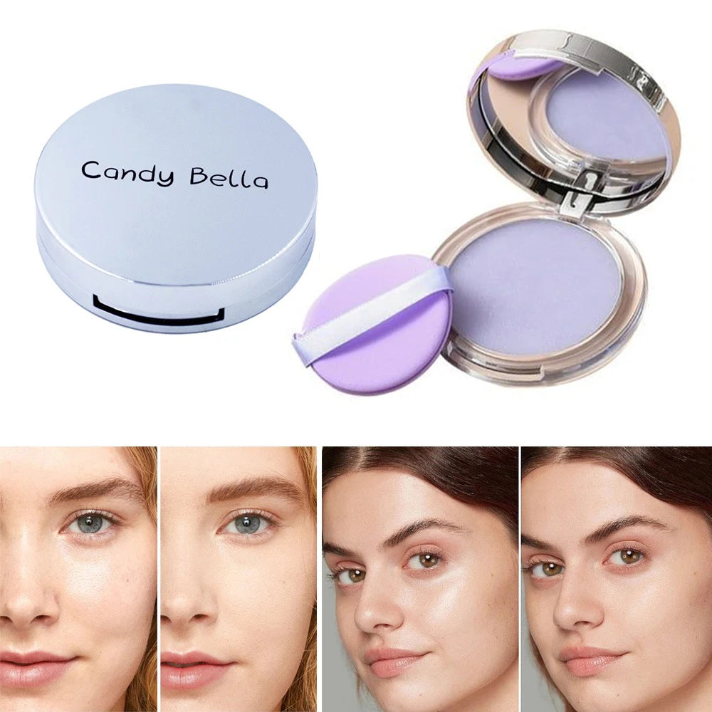 1 Poudre Crème-Violet Se Transformant en Poudre, Douce pour la Peau, Naturelle pour le Visage, Longue Tenue, Contrôle du Sébum, Poudre Sculptante Cosmétique