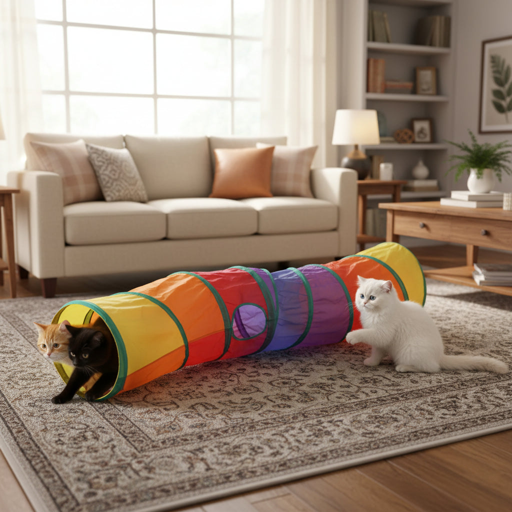 Foldable Cat Tunnel – Interactive Play Tunnel for Cats & Kittens