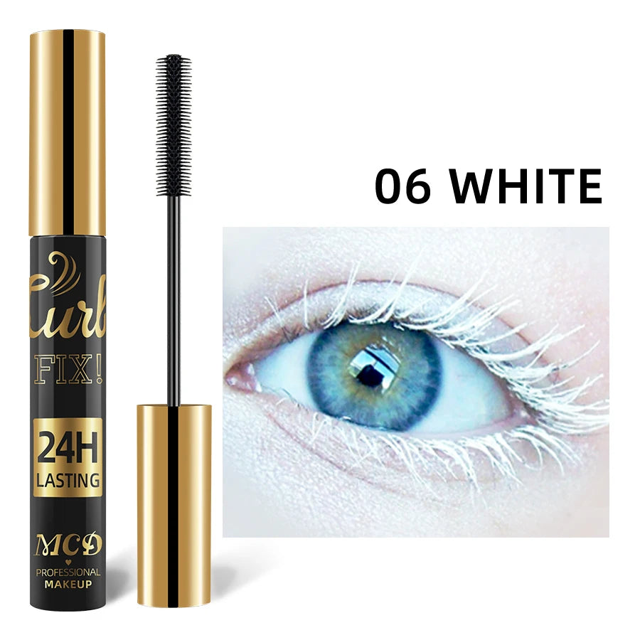 Mascara 5D waterproof vibrant 9 couleurs longue tenue recourbant bleu, vert, noir extensions cils