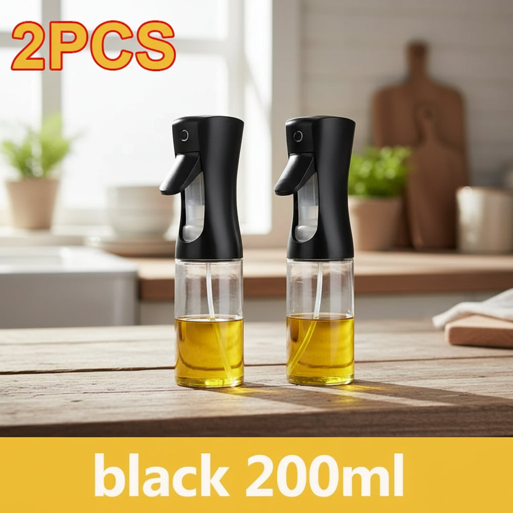 2-in-1 Oil Sprayer & Brush Bottle – 200ml / 300ml / 500ml Kitchen Oil Mister for Cooking, Baking & BBQ
