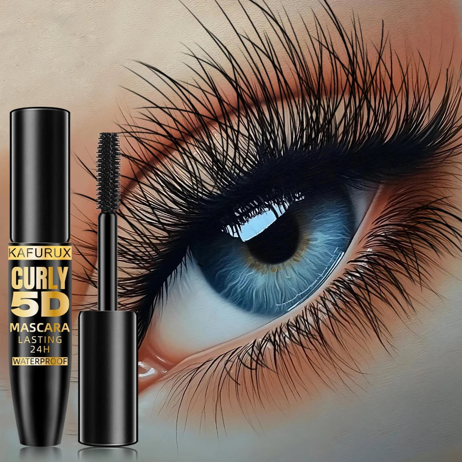 Mascara 5D fibres de soie 9 couleurs grands yeux waterproof allongeant anti-transpiration longue tenue violet, vert, noir maquillage coréen