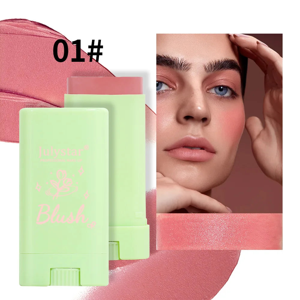 Blush stick crème mate naturel – 2 en 1 contour et highlighter, couleur modulable – Baume blush pour sculpter le visage, maquillage portable