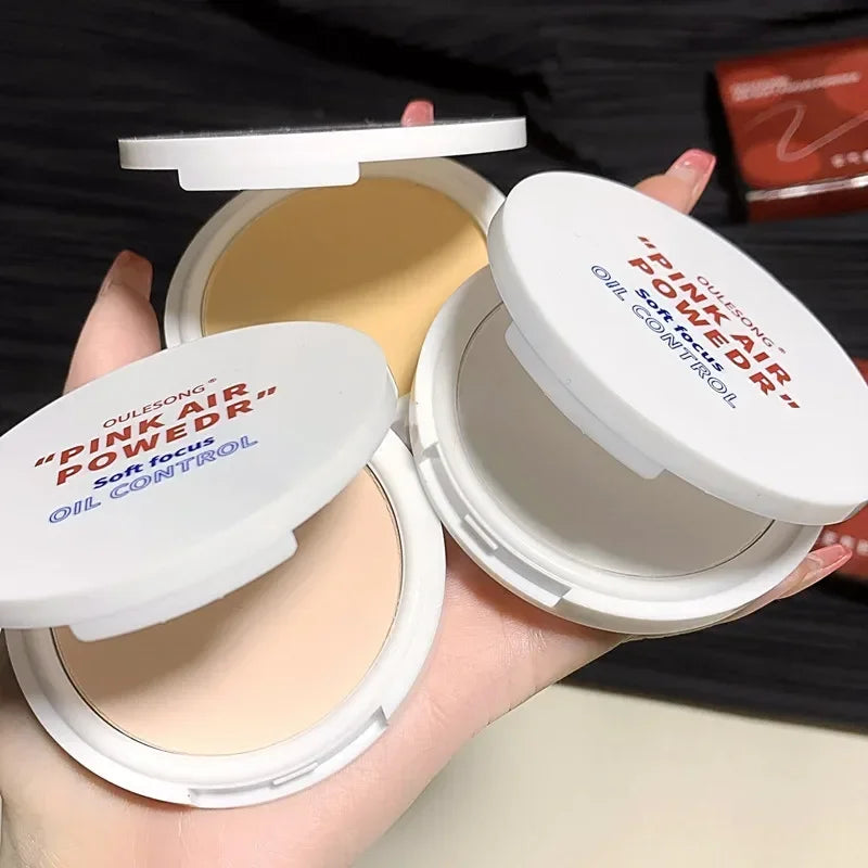 Poudre pressée transparente blanche – Illumine, contrôle de l’huile, anti-cernes, longue tenue, maquillage naturel du visage, poudre fixante, waterproof, cosmétique