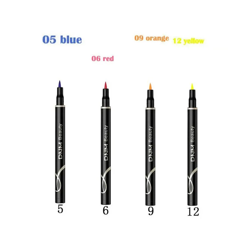 Crayon Eyeliner Liquide Coloré – Étanche, Bleu, Rouge, Noir, Blanc, Longue Tenue, Séchage Rapide, Maquillage des Yeux, Cosmétiques