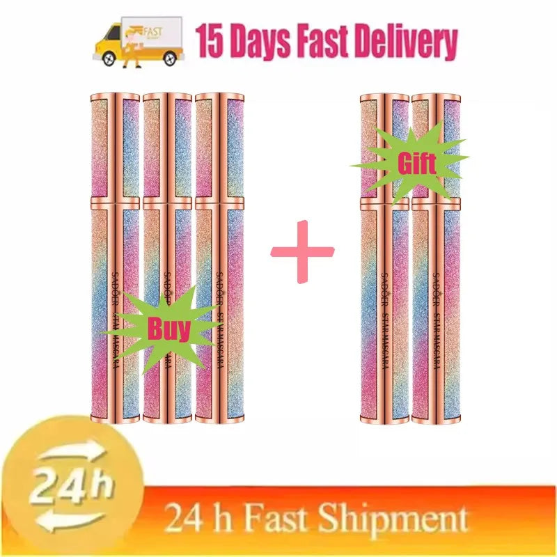 Mascara waterproof allongeant cils noirs soyeux longue tenue extensions maquillage coréen