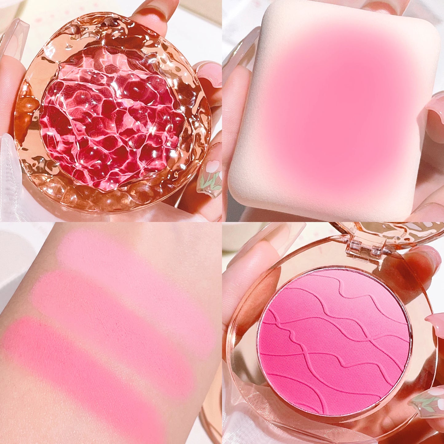 Blush Cute Pop Dégradé — Fini Mat, Texture Délicate, Maquillage Quotidien Nude, Illumine les Joues