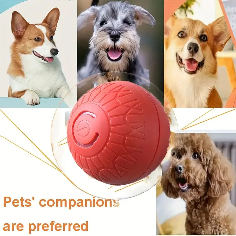 Smart Automatic Rolling Dog Ball – USB Rechargeable Interactive Pet Toy