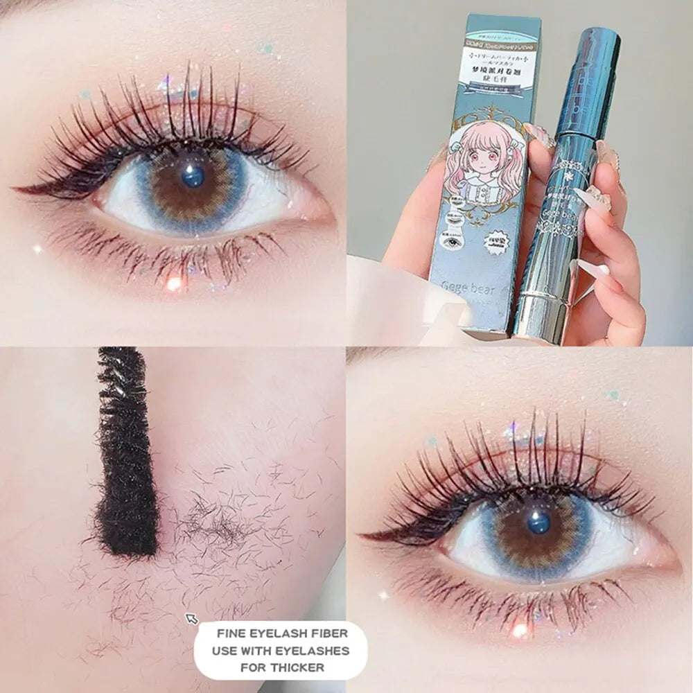 Mascara noir recourbant motif tournesol mignon longue tenue volume et allongeant cils