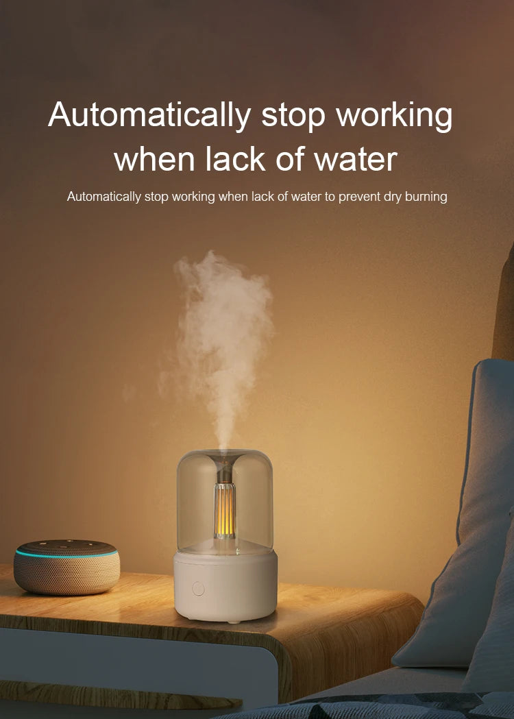 Portable Mini Aroma Diffuser – USB Essential Oil Humidifier with LED Night Light