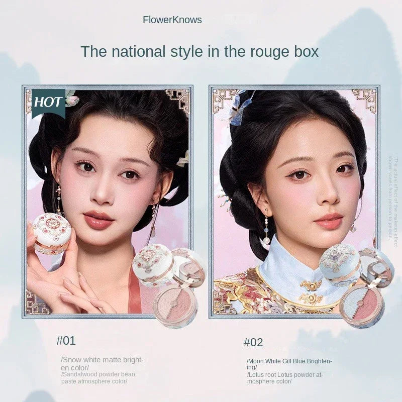 Blush — Duo Rouge, Boîte de Blush, Pour Peaux Foncées, Teinte Pêche pour Joues, Fini Mat