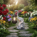Solar Elephant Garden Statue – Resin Elephant with LED Lantern