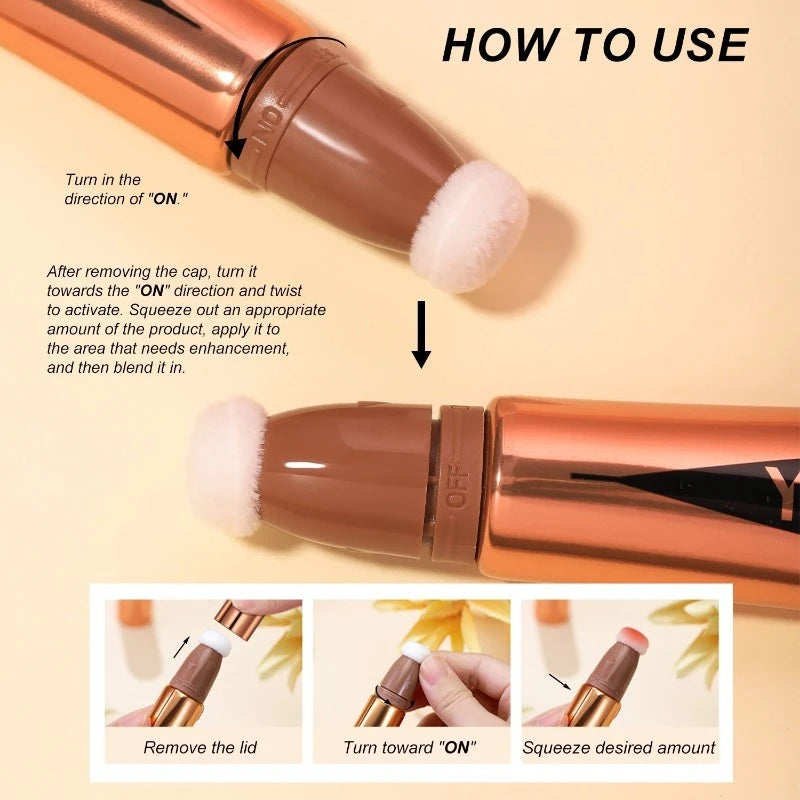 Blush Liquide Multifonction — Pour Visage, Contour et Highlighter, Stick Ombre à Paupières, Durable et Waterproof, Texture Crémeuse et Soie, Tout-en-Un