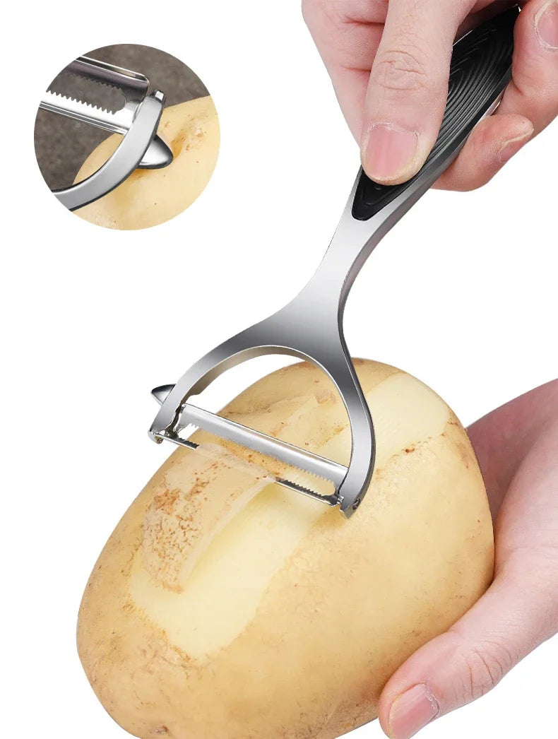 Stainless Steel Vegetable Peeler – Multifunction Potato, Carrot & Fruit Peeler Kitchen Tool