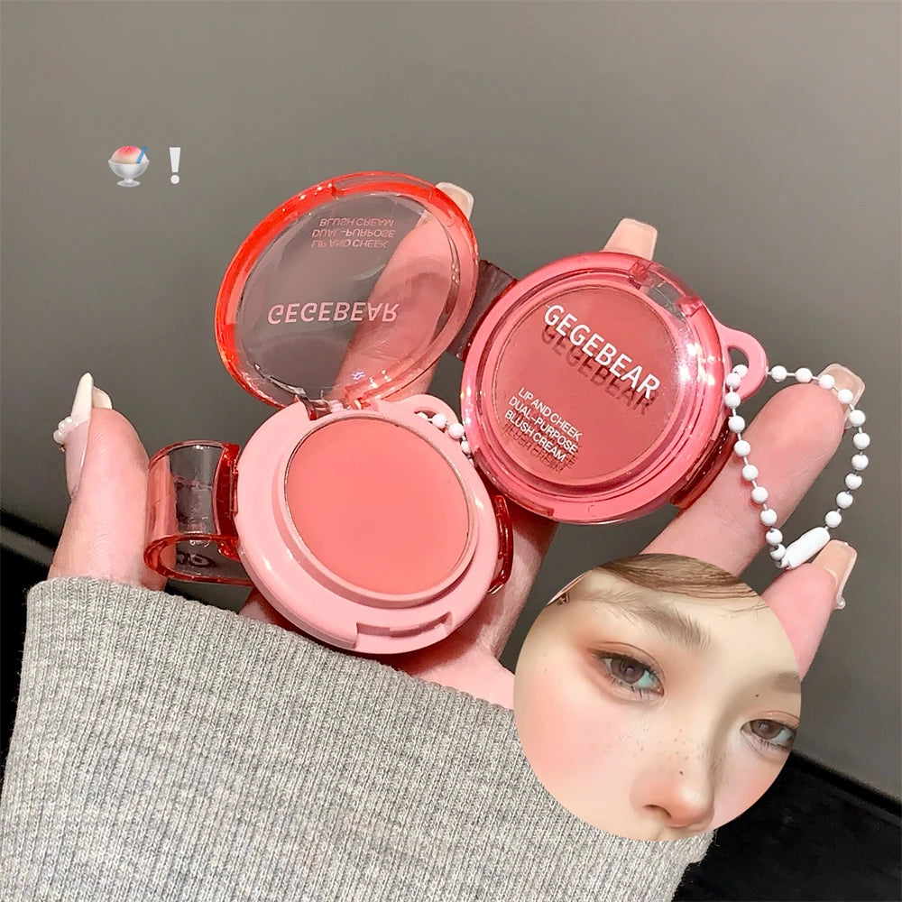 Blush Crème Mat Rose-Violet — Multi-usage pour Lèvres et Joues, Rouge à Lèvres Texture Boue, Blush Monochrome, Illumine le Visage, Application Facile, Maquillage Rouge