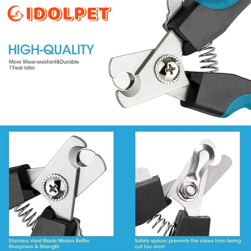 Professional Pet Nail Clipper with Safety Guard – Stainless Steel Grooming Tool
