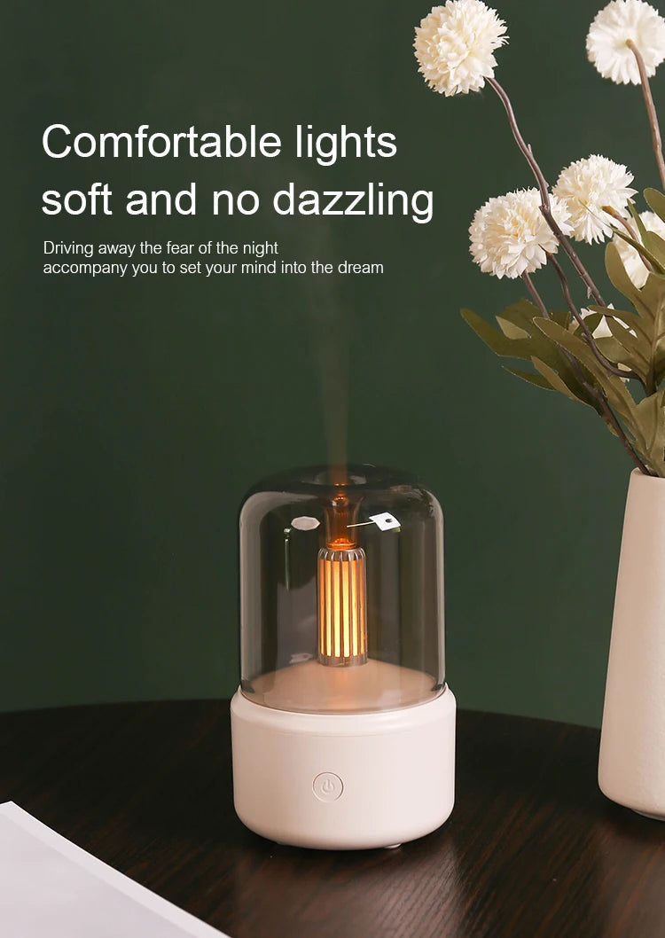 Portable Mini Aroma Diffuser – USB Essential Oil Humidifier with LED Night Light