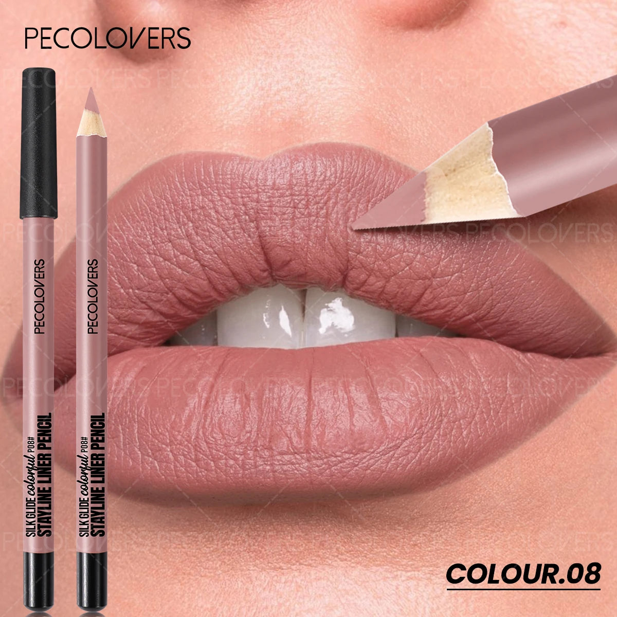 1 Pièce Crayon à Lèvres Mat – Glisse Facile, Longue Tenue, Couleurs Variées, Idéal Halloween et Noël