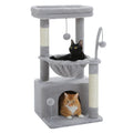 4-in-1 Cat Tree – Cat Condo, Hammock, Scratching Post & Top Perch
