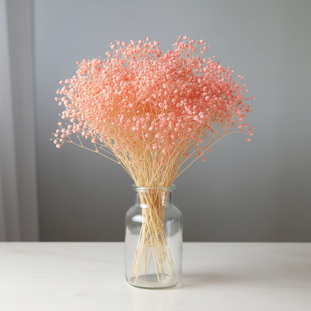 Natural Preserved Dried Baby’s Breath Flowers – Decorative Gypsophila Bouquet