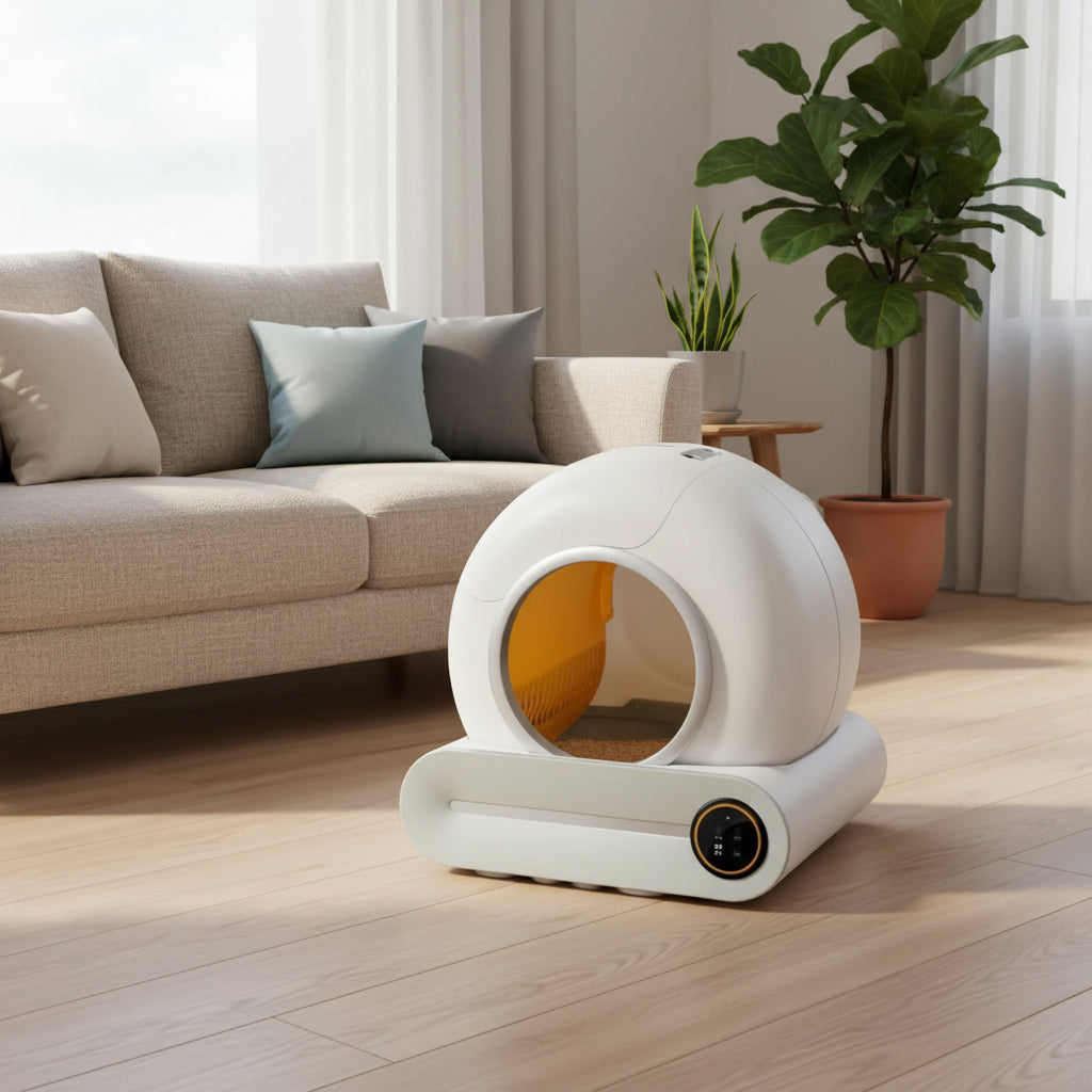 Smart Cat Litter Box Fully Automatic Large Capacity Cat Litter Box Semi-enclosed Smart Cat Toilet APP Remote Control