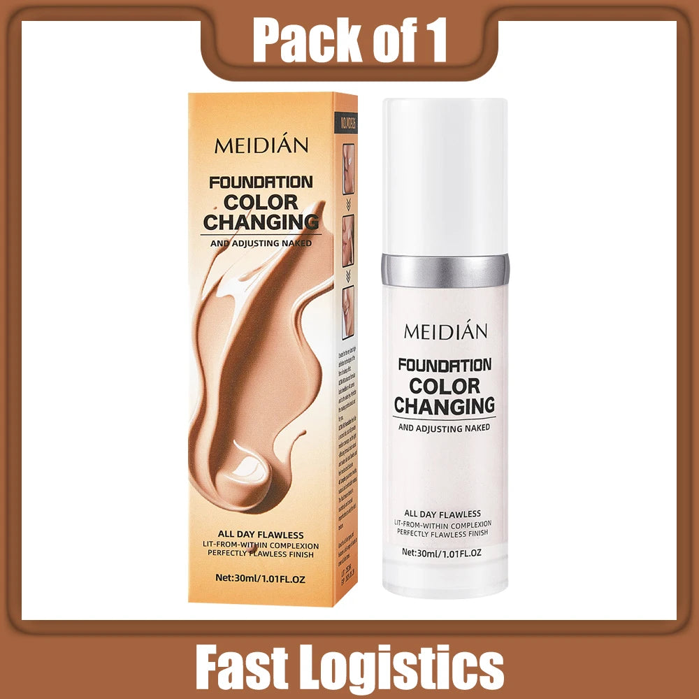 Fond de teint magique liquide changeant de couleur mat doux longue tenue hydratant base maquillage vente en gros