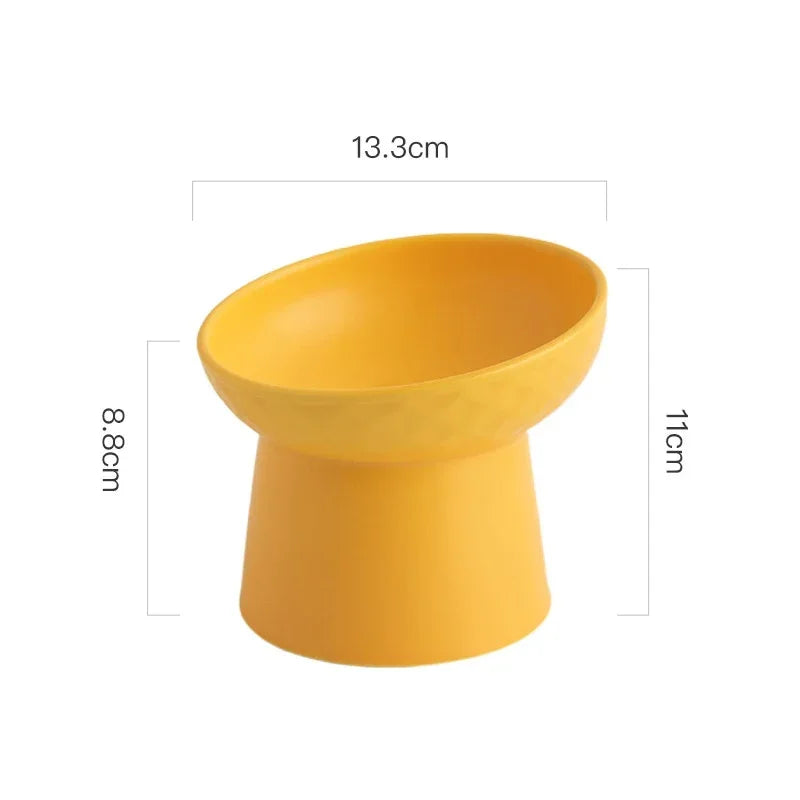 Nordic Ceramic Elevated Pet Bowl – Raised Food & Water Bowl for Cats & Dogs