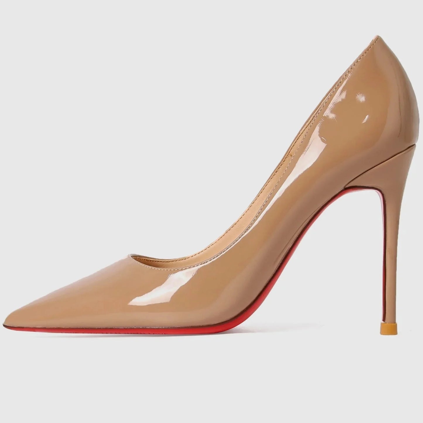 « Escarpins Femme 2025 – Talon 12 cm, Cuir Rouge, Pointus »