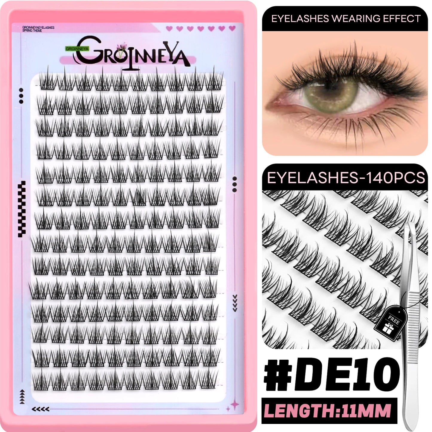 Grappes de cils DIY – Cils manga, multi-styles, effet naturel – Faux cils pour extensions et maquillage professionnel