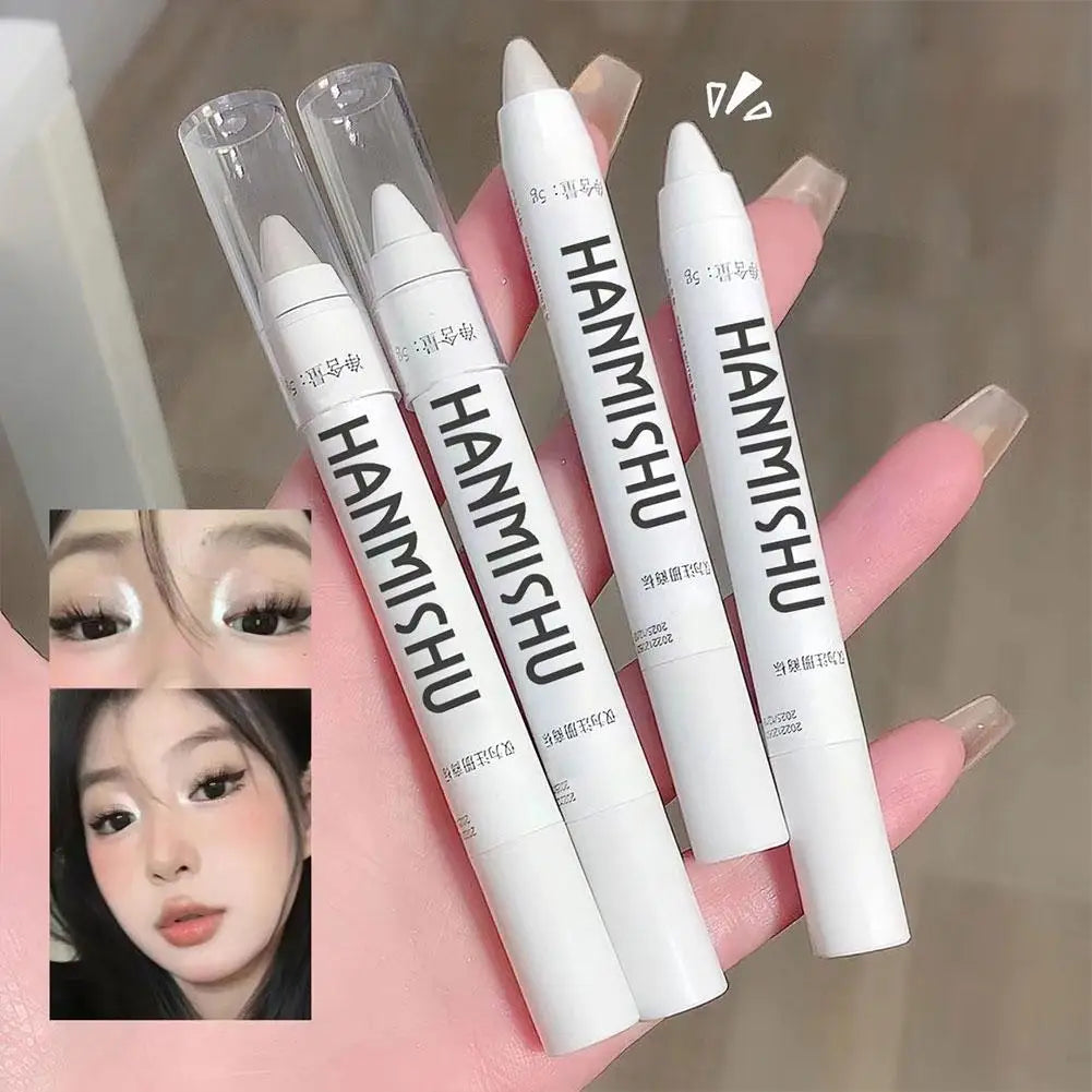 Stick Highlighter Scintillant — Crayon Fard à Paupières Blanc Pailleté, Illumine le Regard, Effet Éclatant et Dazzling, Maquillage Highlighter