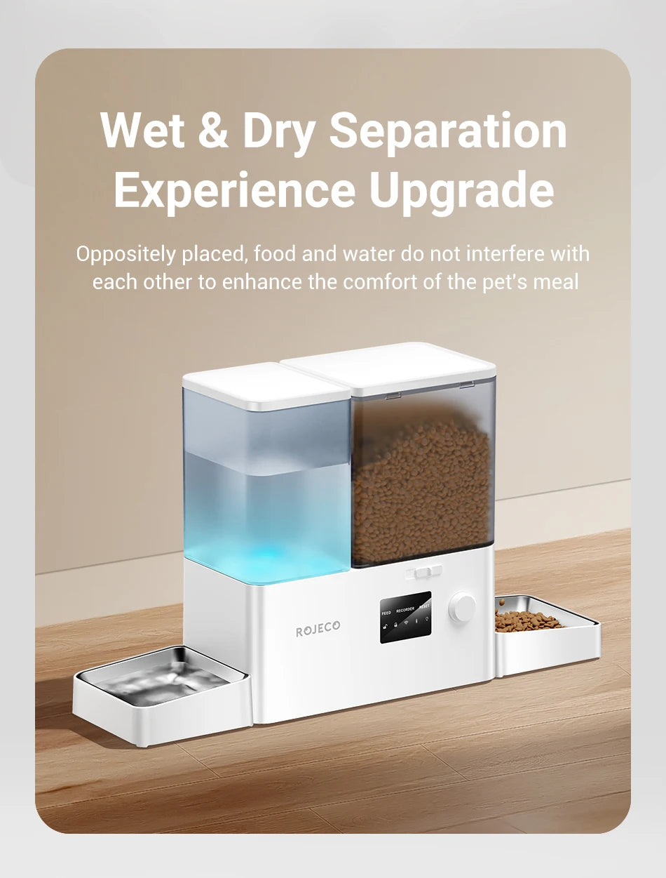 8.5L Smart Automatic Pet Feeder & Gravity Water Dispenser – Wi-Fi Food Station