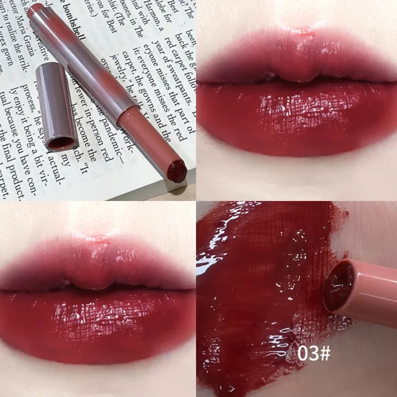 Rouge à Lèvres Gelée Fraise – Hydratant, Gloss Transparent, Non Collant, Teinte Brillante, Maquillage Coréen