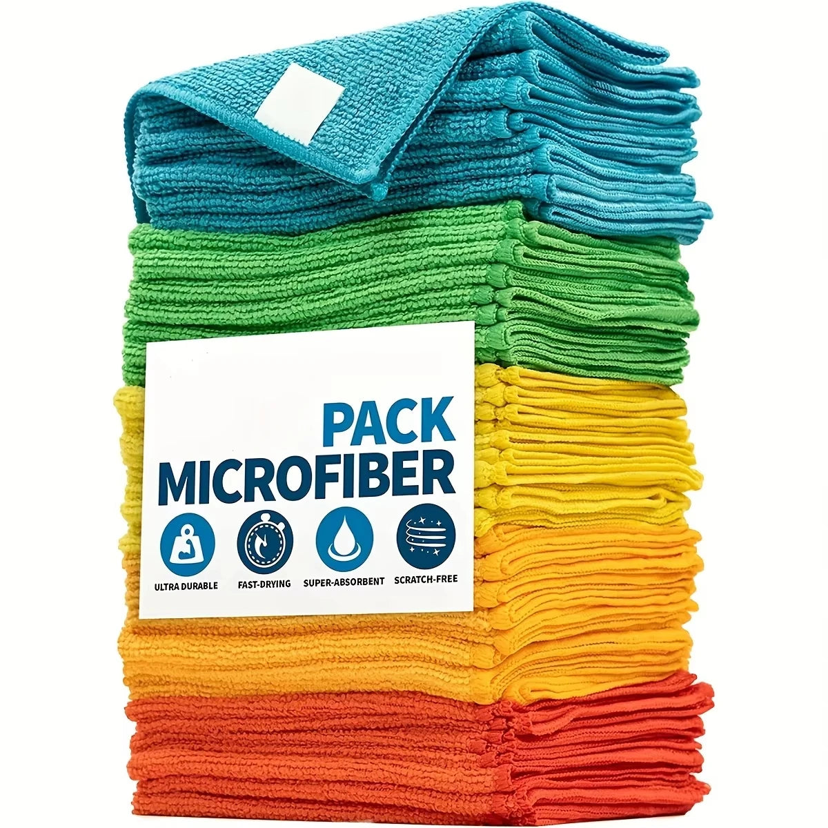 Microfiber Cleaning Cloth Set – Absorbent Kitchen & Bathroom Towels