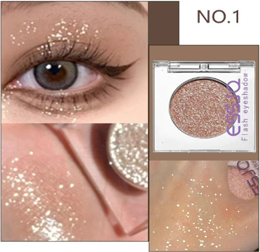 Palette Fard à Paupières Pro — Tenue Longue, Mono Couleur, Waterproof, Fini Nude, Perlé, Mat et Pailleté, Ombre à Paupières pour Maquillage Professionnel