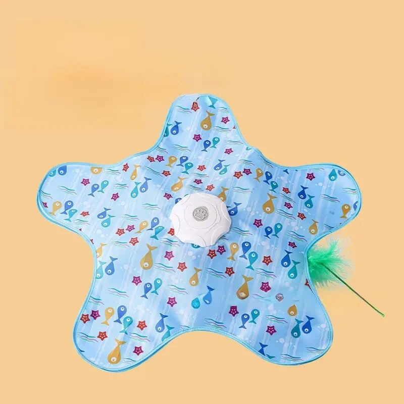 Interactive Hide & Seek Cat Toy with Motion-Activated Squeaky Mouse & Hidden Feathers