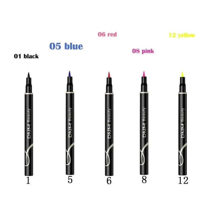 Crayon Eyeliner Liquide Coloré – Étanche, Bleu, Rouge, Noir, Blanc, Longue Tenue, Séchage Rapide, Maquillage des Yeux, Cosmétiques