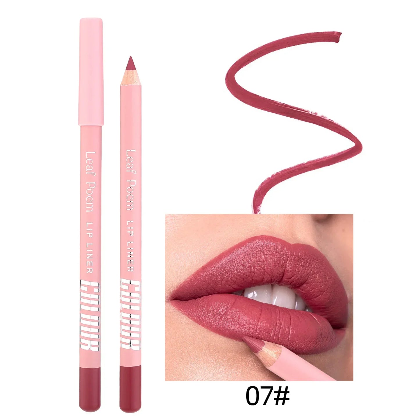 Set Crayon et Rouge à Lèvres – Mat Velours, Contour des Lèvres, Rouge Sexy, Longue Tenue, Maquillage