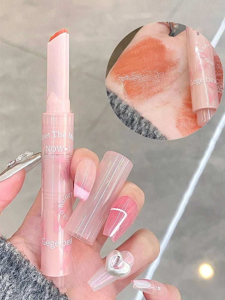 Rouge à lèvres – Teintes florales et “honey” | Hydratant avec finition miroir | Texture gelée brillante | Stylo rouge à lèvres pratique pour lèvres douces et lumineuses