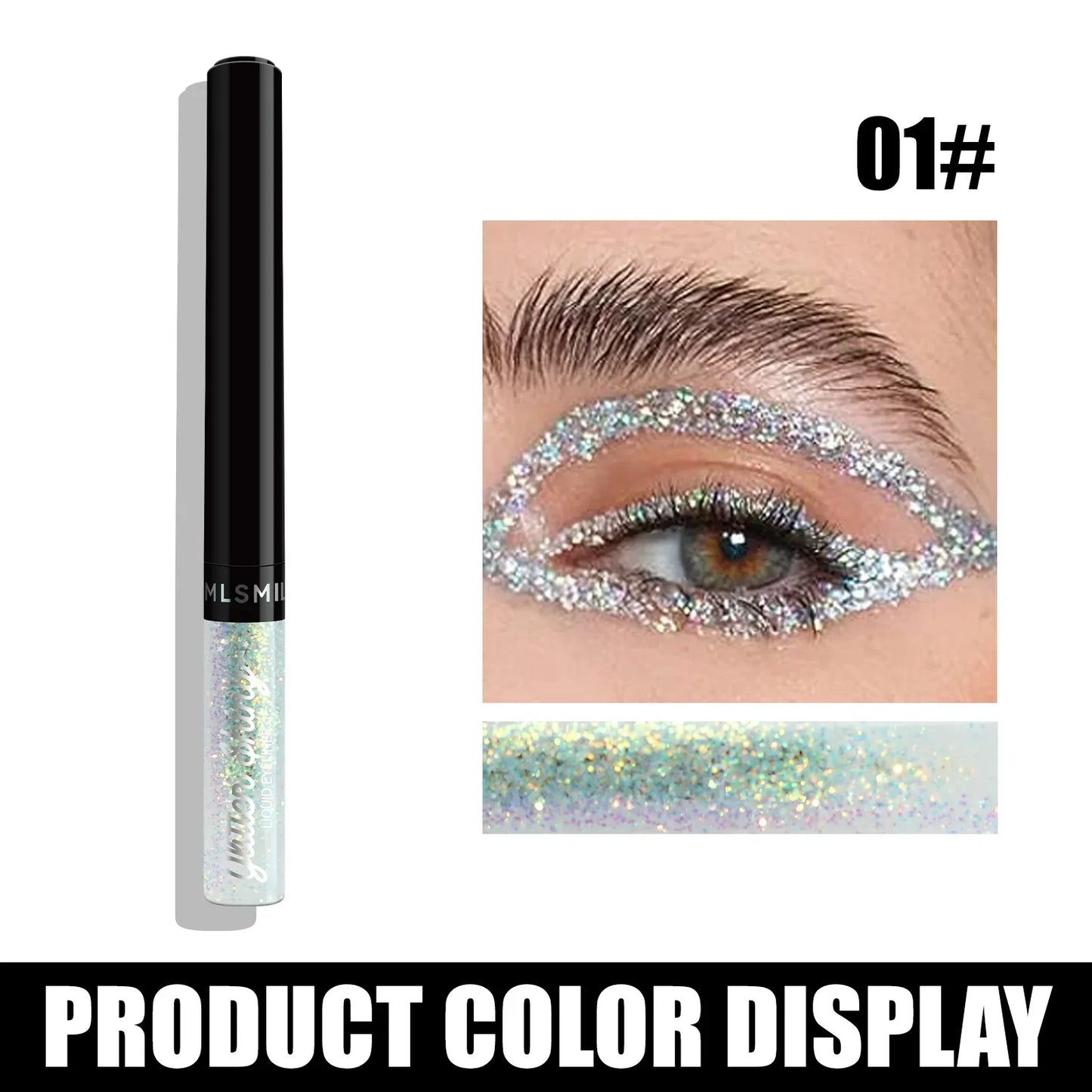 Eyeliner scintillant diamant – 12 couleurs, liquide, waterproof et résistant à la sueur, fard à paupières professionnel