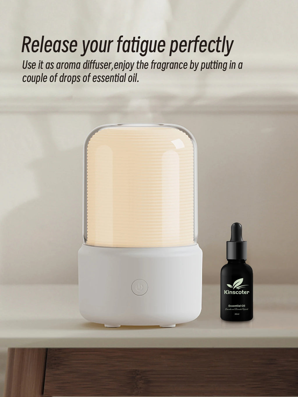 Portable Mini Aroma Diffuser – USB Essential Oil Humidifier with LED Night Light