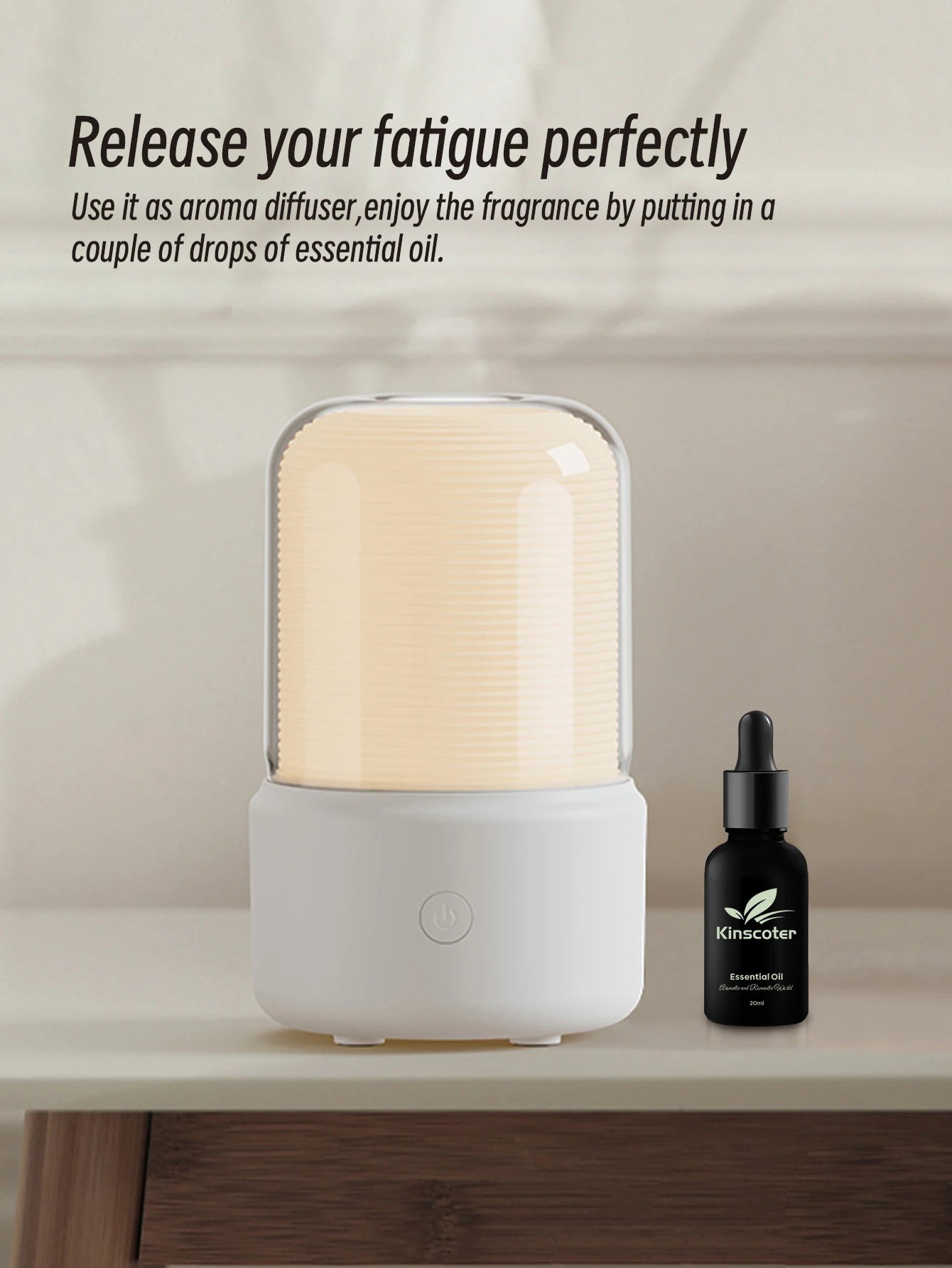 Portable Mini Aroma Diffuser – USB Essential Oil Humidifier with LED Night Light