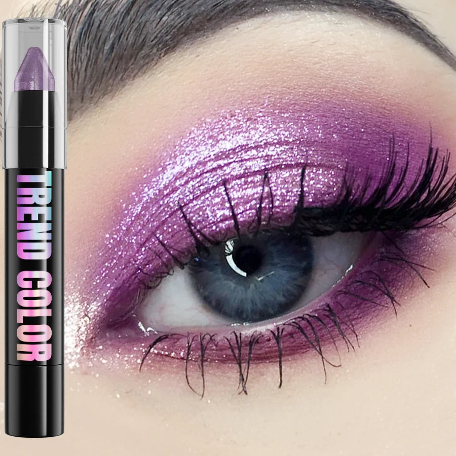 Crayon eyeliner nacré pailleté 24 couleurs, waterproof, mat, nude, effet illuminateur.