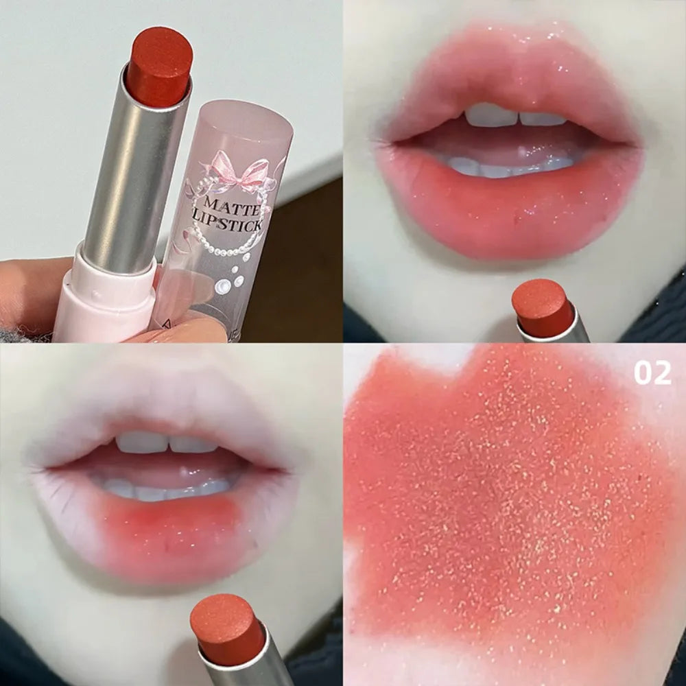 1 Pièce Rouge à Lèvres Velours Mat Hydratant – Teinte Noisette Mousse, Longue Tenue, Waterproof