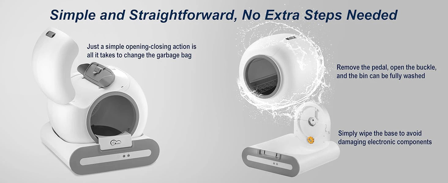 65L Self-Cleaning Cat Litter Box – Smart App-Controlled Automatic Litter Box