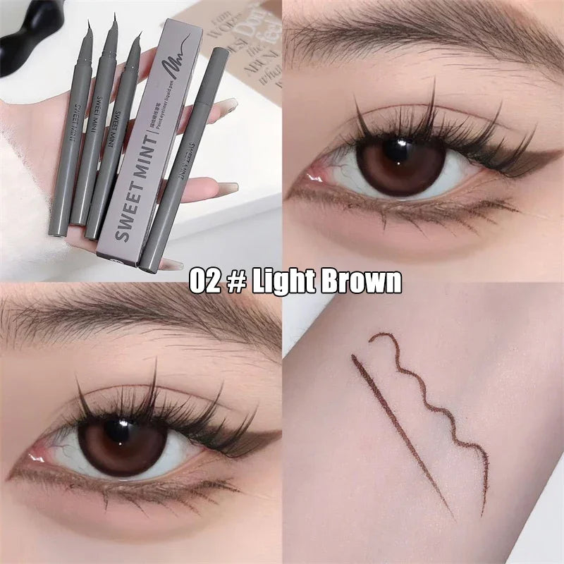 Eyeliner Liquide Séchage Rapide – Pointe Courbée, Facile à Dessiner, Crayon Paupière Inférieure Fin, Lisse, Étanche, Cosmétiques