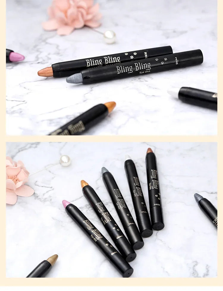 **« Crayon fard à paupières Bling 16 couleurs – Pailleté, nacré et effet soie »**